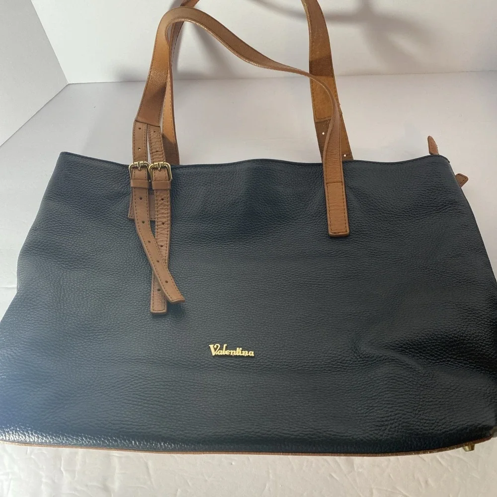 Valentina Large Tote Bag Italian Leather‎ Soft - Picture 3 of 10